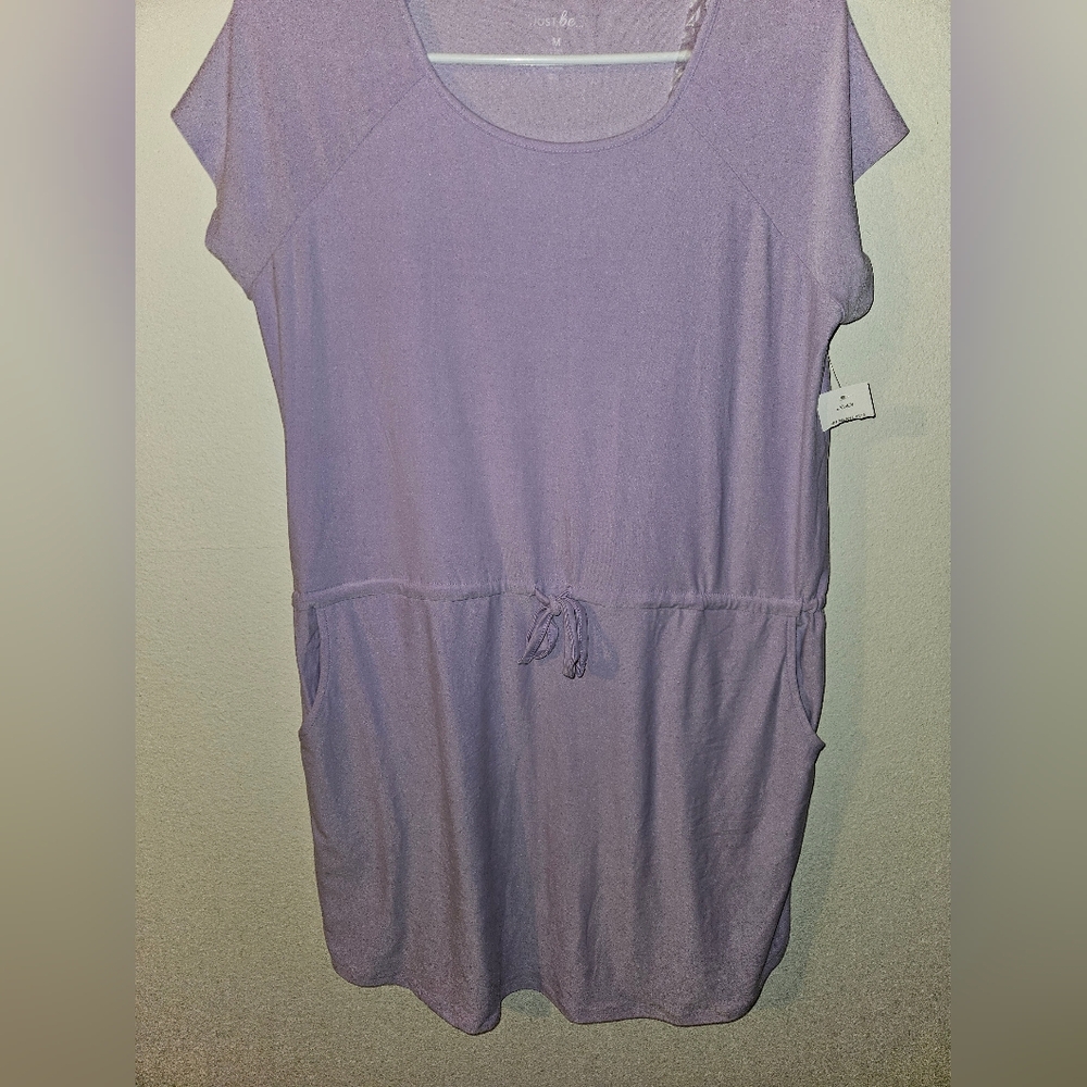 Just Be Womans Purple T Shirt Dress Size M - Picture 2 of 12